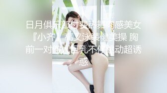 日月俱乐部付费热舞肉感美女『小齐』高叉泳装健美操 胸前一对傲人巨乳不停跳动超诱惑