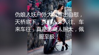 伪娘人妖户外大胆露出自慰，天桥底下，身后人来人往、车来车往，真是艺高人胆大，佩服至极！