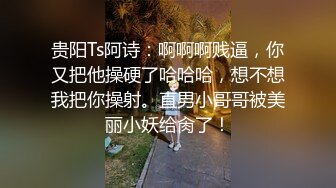 贵阳Ts阿诗：啊啊啊贱逼，你又把他操硬了哈哈哈，想不想我把你操射。直男小哥哥被美丽小妖给肏了！