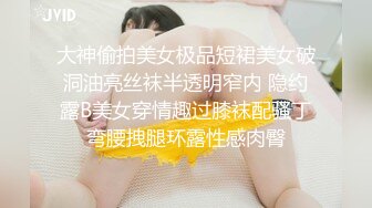 大神偷拍美女极品短裙美女破洞油亮丝袜半透明窄内 隐约露B美女穿情趣过膝袜配骚丁弯腰拽腿环露性感肉臀