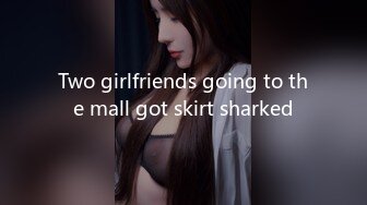 Two girlfriends going to the mall got skirt sharked