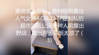 重磅无水福利，推特极限露出人气女神ACBL3377定制私拍，超市饭店公园各种人前露出野战，露出界天花板太顶了 (3)